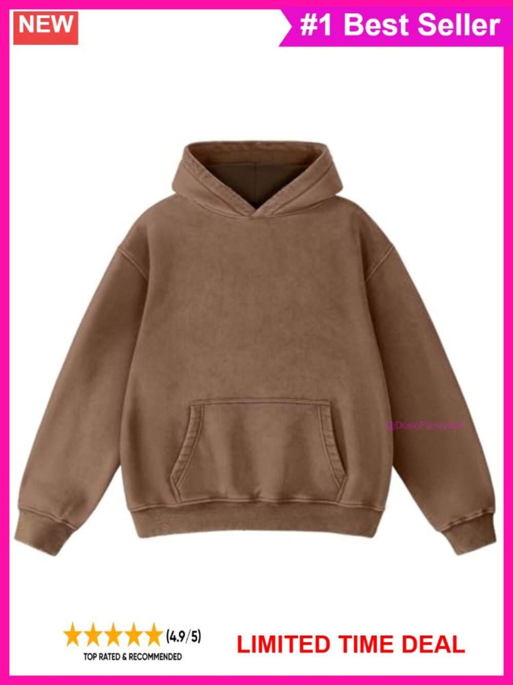 Oversized Acid Wash Hoodie Heavyweight Fleece Pullover Streetwear Sweatshirt